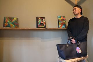 児玉さん個展 倉敷 阿知まち広場　絵画の在り方問う新シリーズ