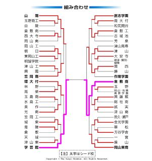 高校野球 岡山大会 準決勝の勝敗　第１２日（２５日）