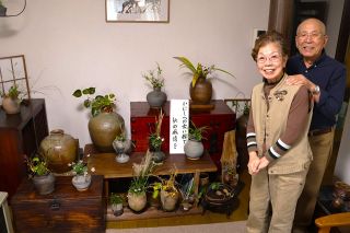 ２２日から焼き物と秋の山野草展　玉野・萱さん夫妻、最後の公開
