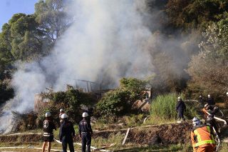 津山・加茂町の納屋から出火　木造２階を全焼 津山署原因調べる