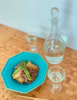 三光正宗 吟醸酒×冬瓜と牛肉のオイスター炒め
