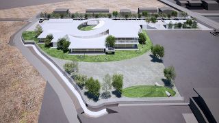 瀬戸内市誘致のこども園着工　円形中庭、住民開放の多目的室