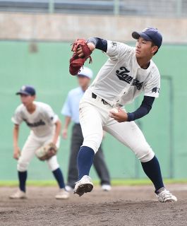 玉島商、左腕八木が水島工に二塁踏ませず　高校野球 第２日１回戦