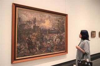 真に迫る震災画も　岡山県立美術館の「鹿子木孟郎展」会期終盤