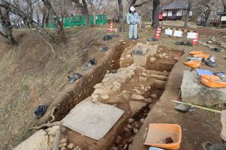 津山城跡鉄砲櫓の石垣構造確認　市が発掘調査、１８日現地説明会