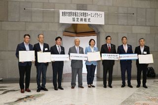 倉敷市、４社・団体と協定　野球場など市有施設命名権