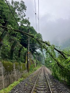 伯備線で運転見合わせ 変電所で火災、倒木で架線損傷が原因か　午後５時以降再開見込み