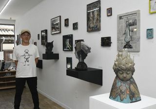 アートとの距離縮める小品　笠岡の美術家川埜龍三 倉敷で個展