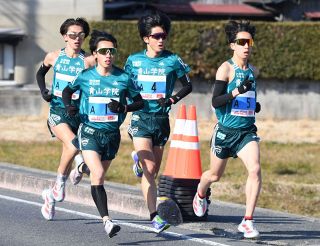 箱根Ｖ２ 青学大がトップ５独占　吉備路マラソンハーフ 沿道沸かす