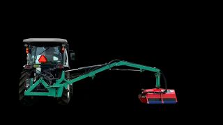 広範囲の作業に対応した草刈り機　三陽機器、トラクター向け新機種