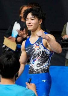 岡慎之助２連覇で世界体操初代表　ＮＨＫ杯男子、橋本大輝が２位