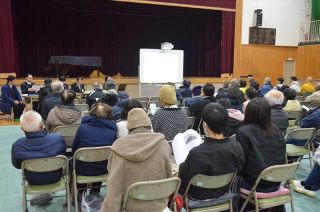 香登認定こども園 候補地４案提示　備前市教委 建て替えで住民説明会