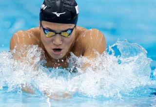 競泳、松下が日本記録更新へ意欲　アジア大会代表が練習を公開
