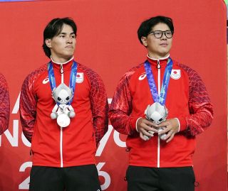 自転車・長迫（笠岡市出身）太田（岡山市出身）「銀」 アジア大会男子チームスプリント