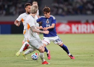 佐野海舟（津山市出身）アグレッシブにプレー サッカーW杯壮行試合