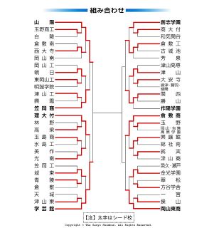高校野球 岡山大会 第１０日（２２日）の勝敗　準々決勝２試合