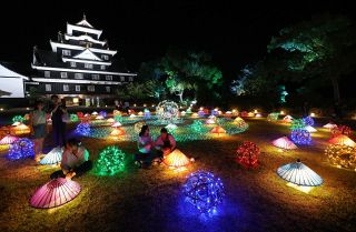 来場者６・２万人　夏の幻想庭園、烏城灯源郷