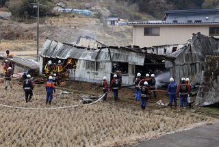 農機具小屋全焼　岡山・美咲