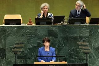 首相、国連でＡＩリスク対処訴え　ＩＣＣ制裁対象の指定には触れず