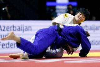 女子６３キロ級の嘉重が２連覇　老野敗退、世界柔道第４日