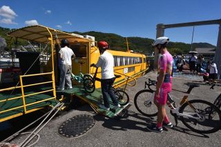 福山の自転車道「しおまち海道」に航路ルート導入　２７年春に鞆―沼隈間、５日から実証運航