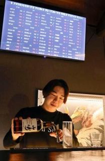 酒の料金、注文数で変動　福井「株価式バー」が人気