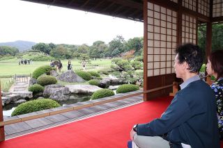 名園の眺望楽しんで 後楽園・延養亭　特別公開始まる、２５日まで