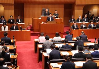 岡山県人口急減で対策強化　知事提案理由　６月定例県議会開会