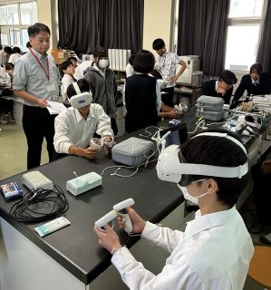水害防止の大切さ学ぶ　矢掛中、ＶＲ動画やプログラム