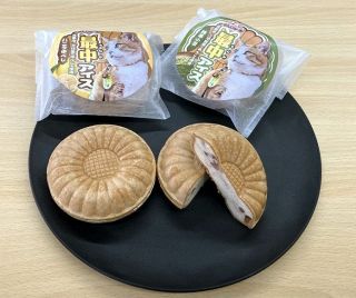 猫城主デザインした最中アイス　高梁市観光協会が４種類発売