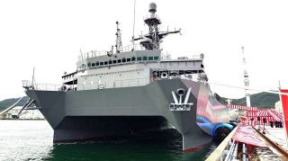 海自音響測定艦「びんご」引き渡し　三菱重工、潜水艦警戒へ呉に配備