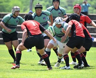 県内外の高校生ラガーマン集う　美作市長杯ラグビー ６チーム熱戦