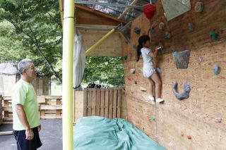 津山・阿波森林公園に子ども向けボルダリング施設　県北の競技拠点目指す