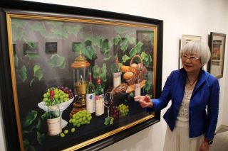 輝き、陰影巧みに捉える　画家柳さん　岡山で個展