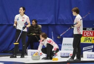 カーリング、日本が３勝目　韓国の女子世界選手権、第５日