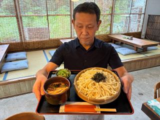 辛み利かせた関東風つけ汁うどん　中力うどん（久米南町）秋の新メニュー