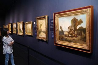 バルビゾン派洋画見て　鏡野のギャラリー、収集作品２２０点披露