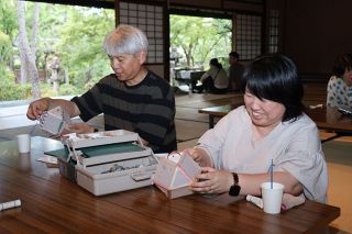 十四面体のちょうちん、観光客ら制作　ハートランド倉敷関連ワークショップ　 ２１～２７日も