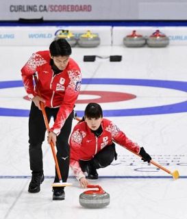 日本、米国破って５勝目　カーリング混合ダブルス