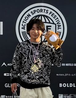 美咲中央中１年の谷本さん ＢＭＸパークＷ杯ジュニア部門Ｖ「最大限の力発揮できた」