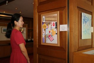 美観地区、瀬戸大橋 鮮やかに　倉敷 清心中・高１４人 絵画作品展