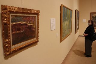 県北ゆかりの洋画見て　勝央美術文学館 岡山光風会員ら４０作