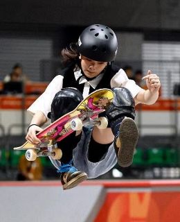 スケボー長谷川瑞穂が金メダル　愛知・名古屋アジア大会