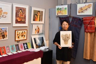 縄文時代の魅力知って 漫画家さかいさん　新見・猪風来美術館で原画やイラスト１５０点