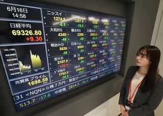 株価一時７万円、景気浮揚へ期待　岡山県内、冷静受け止めも