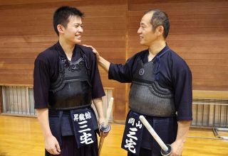 倉敷 三宅さん親子（昇龍館一福道場） 剣道男子団体 監督、選手で全中出場　「思いを一つに勝ち上がる」