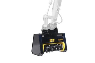 竹林伐採の救世主「タケカルゴン」　タグチ工業、建機用アタッチメント