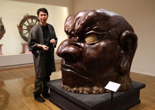 妖怪に〝出会う〟体験を楽しんで　井原・平櫛田中美術館で武本大志展