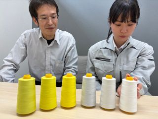 静電気蓄積抑える糸 グンゼ津山工場で開発　従来品比３分の１、幅広い色彩対応