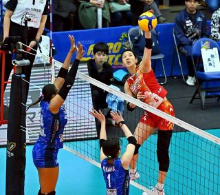 シーガルズ惜敗、埼玉上尾に２－３ バレーＳＶリーグ女子